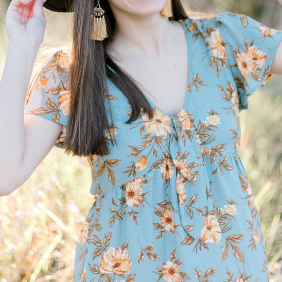Blue Floral Sundress - Picture 4 of 8
